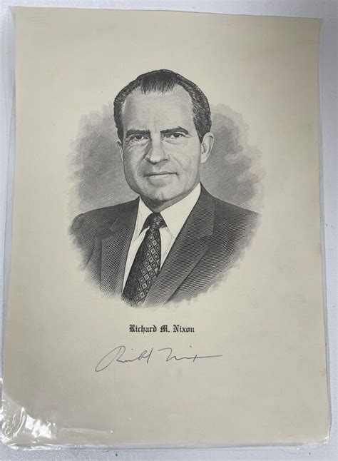 Richard Nixon D 1994 Signed Autographed Vintage 8x10 Print Etsy