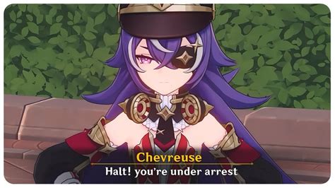 Chevreuse Arrests Criminals Cutscene Roses And Muskets Genshin