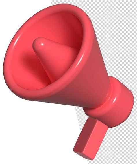 Ilustração Em Vetor Megafone Rosa 3d Vetor Premium