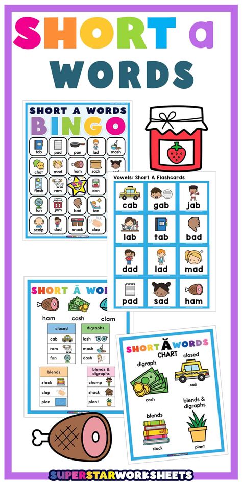 Short A Words - Superstar Worksheets