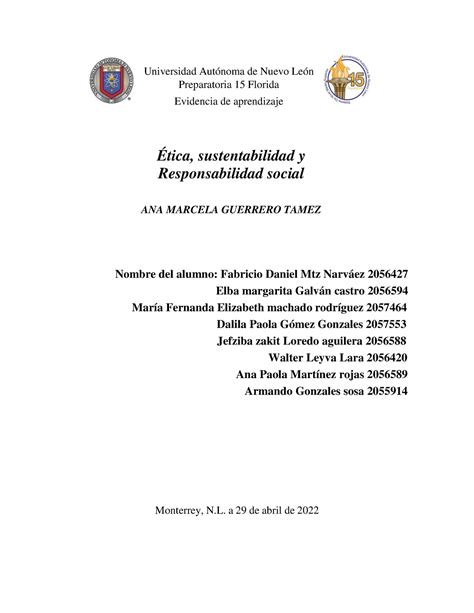 Equipo Ev Esrs Requisito Universidad Aut Noma De Nuevo Le N