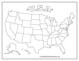 US Coloring Map | United States Coloring Map [USA]