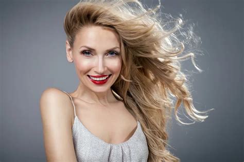 Beauty Portrait Of Blonde Sensual Woman Stock Photo By NeonShot