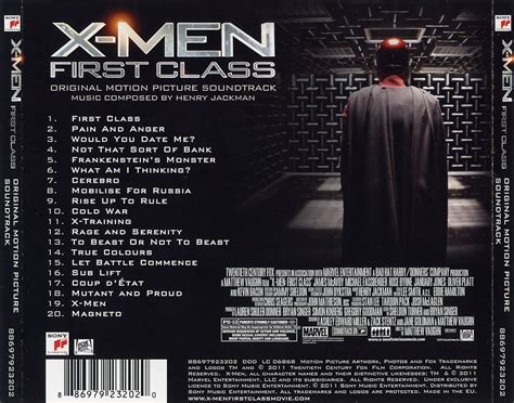 Car Tula Trasera De Bso X Men Primera Generacion X Men First Class