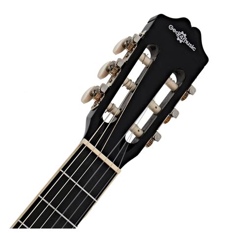 Deluxe Classical Electro Acoustic Guitar Black By Gear Music At