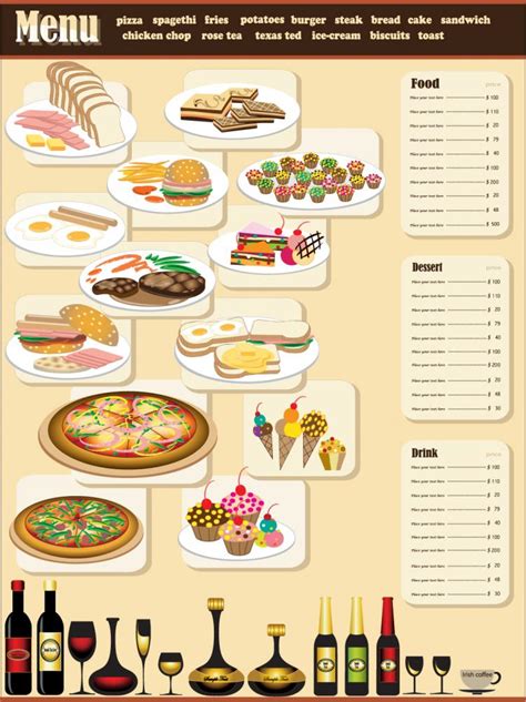 Restaurant Menu Design 01 Vector Free Vector 4vector