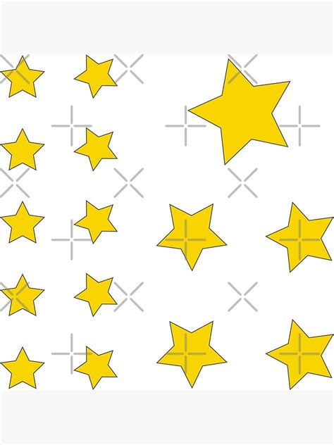 Yellow Pastel Star Sticker Pack Poster By The Goods Redbubble