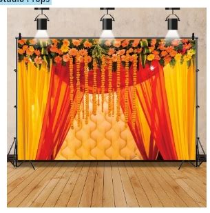 Leowefowa Vinyl Indian Traditional Backdrop Happy Holi Backdrop Flower