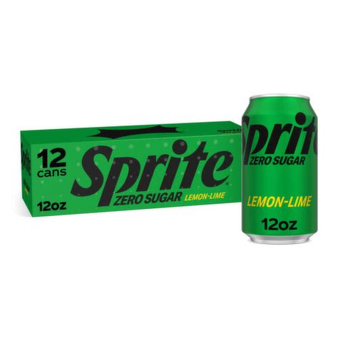 Sprite Sugar Lemon Lime Diet Soda Pop Soft Drink 12 Fl Oz 12 Fluid Ounce Zero Calorie Sprite