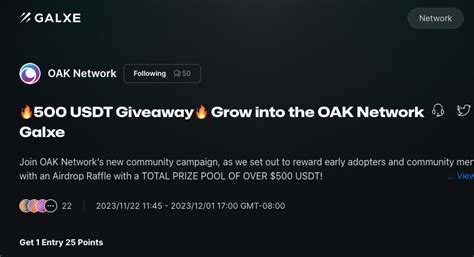 🚀 How To Participate In Oak Networks Airdrop On Galxe By Chris Li