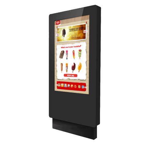 65 Interactive Outdoor Freestanding PCAP Touch Screen Poster Eclipse