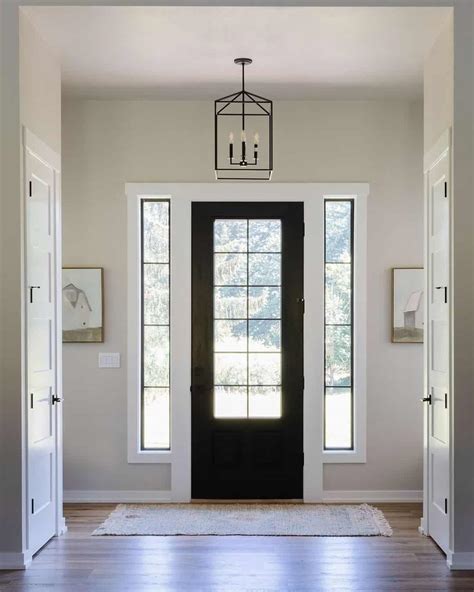 Black Farmhouse Front Door With Sidelights Soul Lane