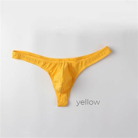 Mens Ice Silk Briefs T Back Thong Underwear Low Rise Bikini G String Underpants Ebay