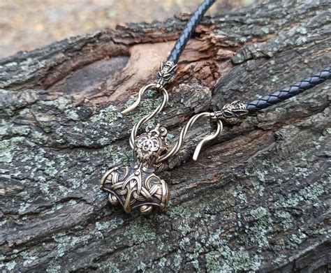 Mjolnir Pendant Norse Necklace Thors Hammer - Etsy