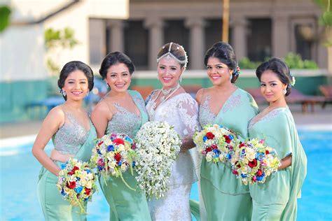 Sri Lankan Wedding Bridesmaid Colors Wedding Brides Maid Bridesmaid