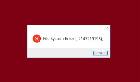 Reparar Erro No Sistema De Arquivos 2147219196 No Windows 10