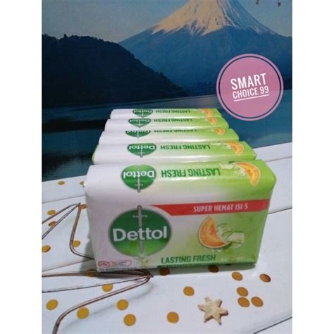 Jual Dettol Sabun Batang Lasting Fresh 100 Gram 1 Pack 5 Buah