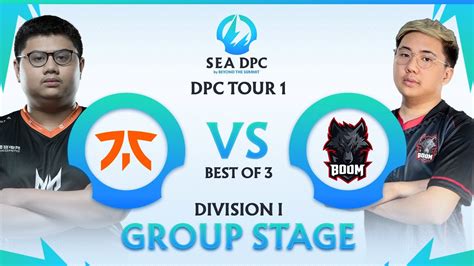 Boom Esports Vs Fnatic Game 1 BO3 DPC SEA Tour 1 Division I YouTube