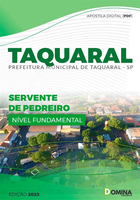 Apostila Concurso Pref Taquaral Sp Servente Pedreiro