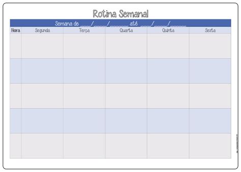 Pedagogas Da Paz Rotina Semanal Horário Semanal