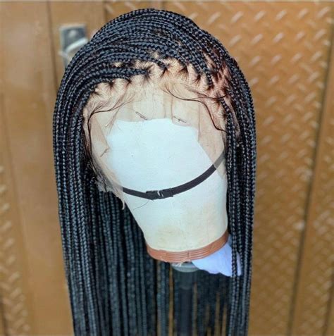 Frontlace Knotless Box Braided Wig Lace Front Wigfulllace Etsy