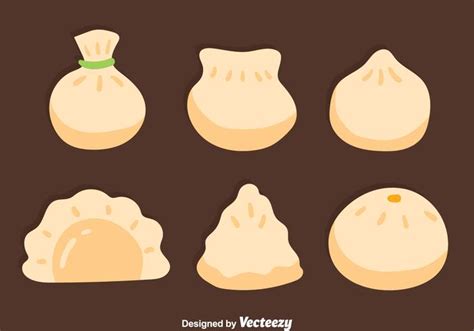 Nice Dumplings Collection Vector 157136 Vector Art At Vecteezy