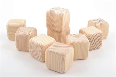 Cubos De Juguete De Madera Hechos A Mano Material Para Manualidades