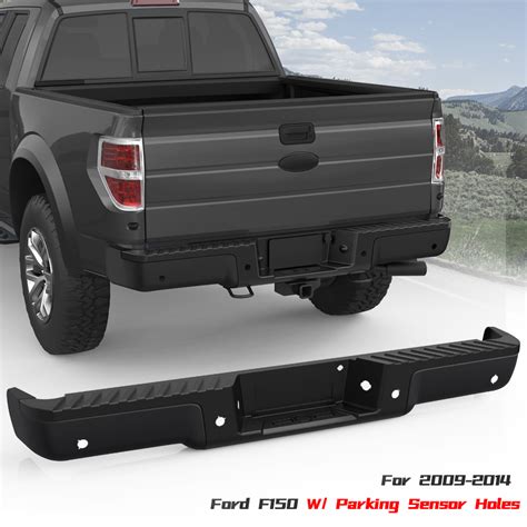 Step Bumper For 06 08 Ford F 150 Assembly Pull Bar With Sensor Holes Chrome Rear