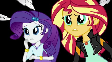 Image Rarity And Sunset Shimmer Worried About Twilight Egs3png My