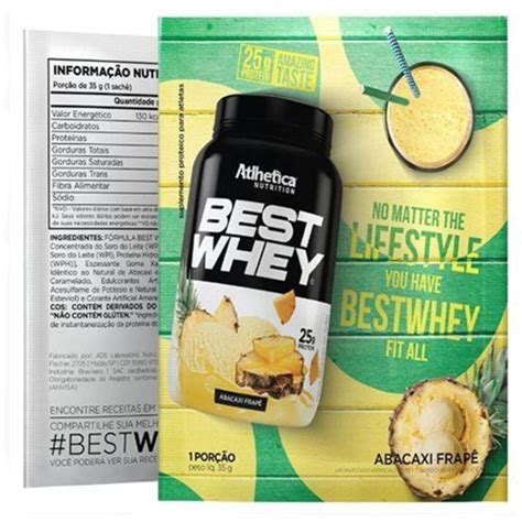 Best Whey 1 Sachê de 35g Abacaxi Frapê Atlhetica Nutrition