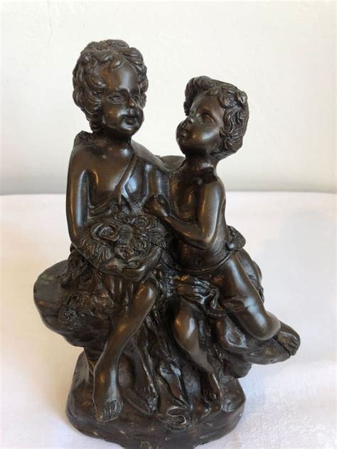 Scultura After Auguste Moreau Bambini Con Rose 20 Cm Catawiki