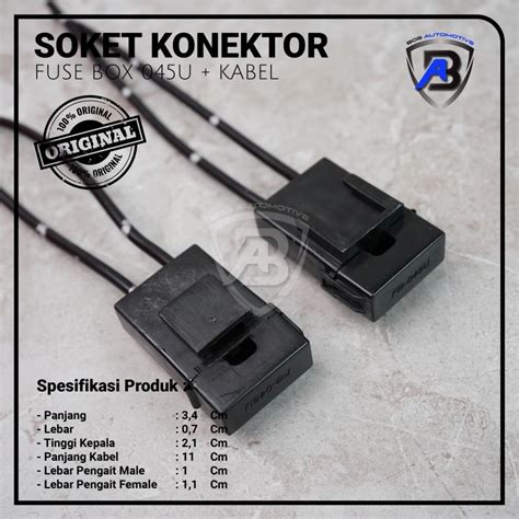 Jual Soket Sikring 045U Rumah Sikring Socket Sekring Fuse Box Hitam