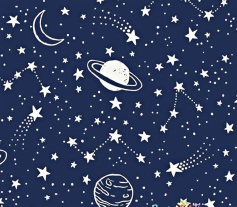 Stars Cotton Fabric Stars Fabric By Yard Space Fabric Galaxy Fabric