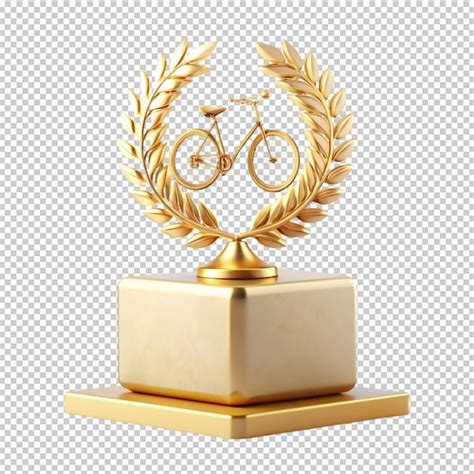 Premium PSD Winner Award Cube Gold Laurel Wreath Podium Stage On