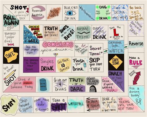 Drinking Board Game Etsy Uk Diy Party Games Drinking Board Games