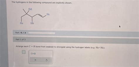 Solved The Hydrogens In The Following Compound Are Chegg