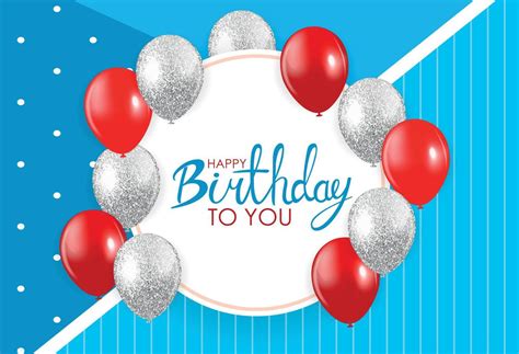 Abstract Happy Birthday Background Card Template Vector Illustration