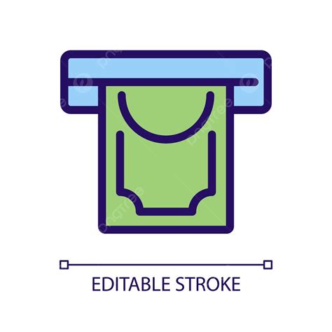 Money Withdrawal Pixel Perfect Rgb Color Icon Stroke Thin Outline ...
