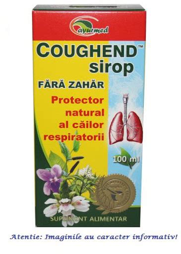 Sirop Coughend Fara Zahar Ml Ayurmed La Lei Nutriplantmed Ro