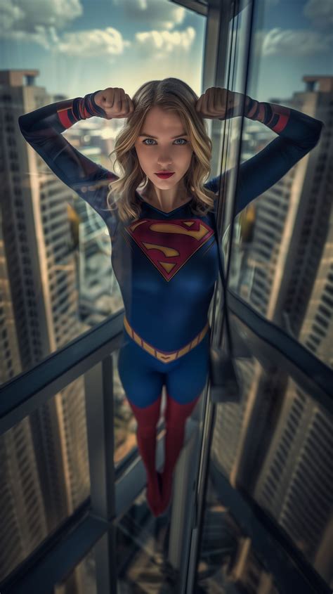 Ai Supergirl Floating Outside By Bradbarry2 On Deviantart