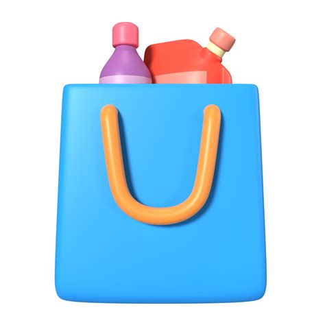 Shopping Bag Full 3d Illustration Icon 22570781 Png