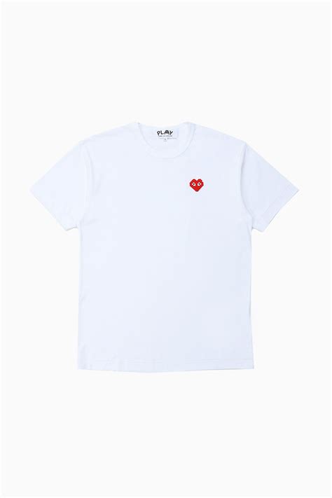 Comme Des Garçons Play The Artist Invader T Shirt White Graduate En