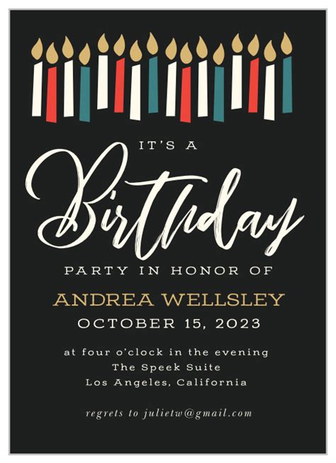 Adult Invitations Match Your Color And Style Free