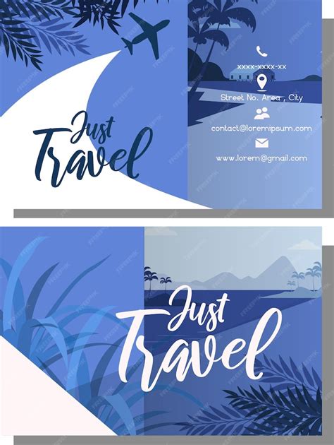 Premium Vector Travel Agency Business Card Templates