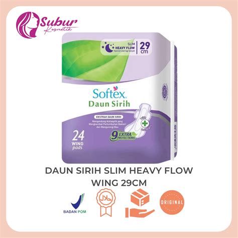 Jual Softex Daun Sirih Slim Heavy Flow Ungu Wing 29CM Shopee Indonesia