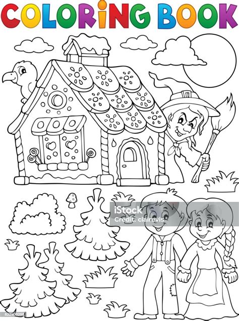 Livre De Coloriage Hansel Et Gretel 1 Vecteurs Libres De Droits Et Plus