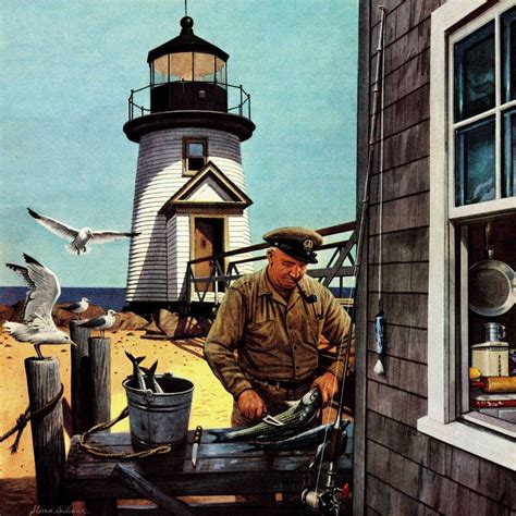 Marmont Hill Lighthouse Keeper - Painting on Canvas | Wayfair