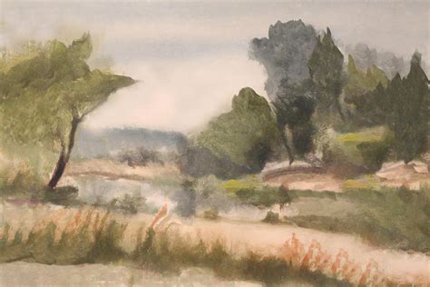 Downey Slew Watercolor Landscape Painting Mixed Media By Accent Art