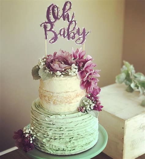 Baby Shower Naked Cake Oh Baby Nakedcake Sweettreatsbykv Cake Naked Cake Baby Shower
