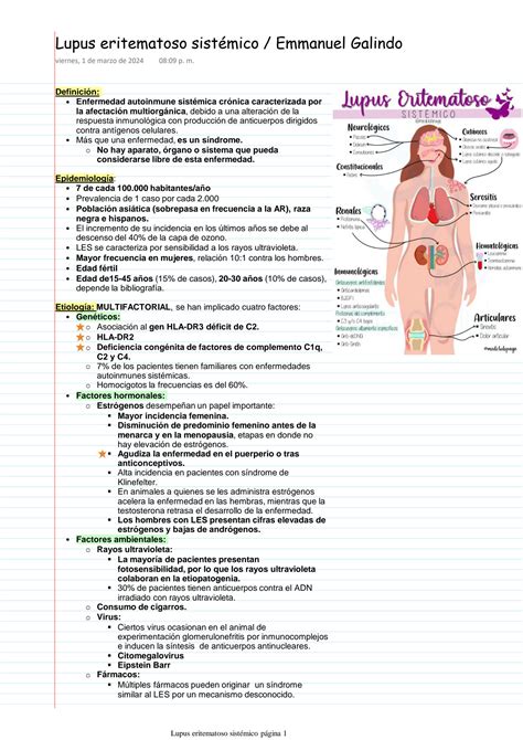 SOLUTION Lupus Eritematoso Sist Mico Emmanuel Galindo Studypool